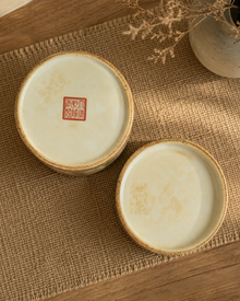 Underside and red seal mark on Chinese famille rose style porcelain jar