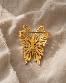 Back view of Monet butterfly brooch with pin hardware